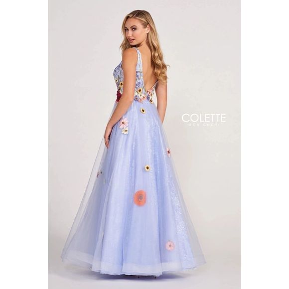 Blue Colette By Mon Cheri Size 6 A-line dress - Picture 2 of 2